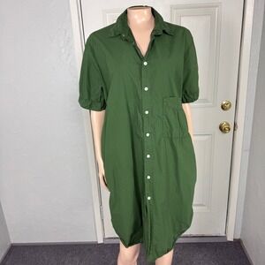 Hope Stockholm Women's Shirt Dress 36 Small Cotton Button Collared Pockets BB23